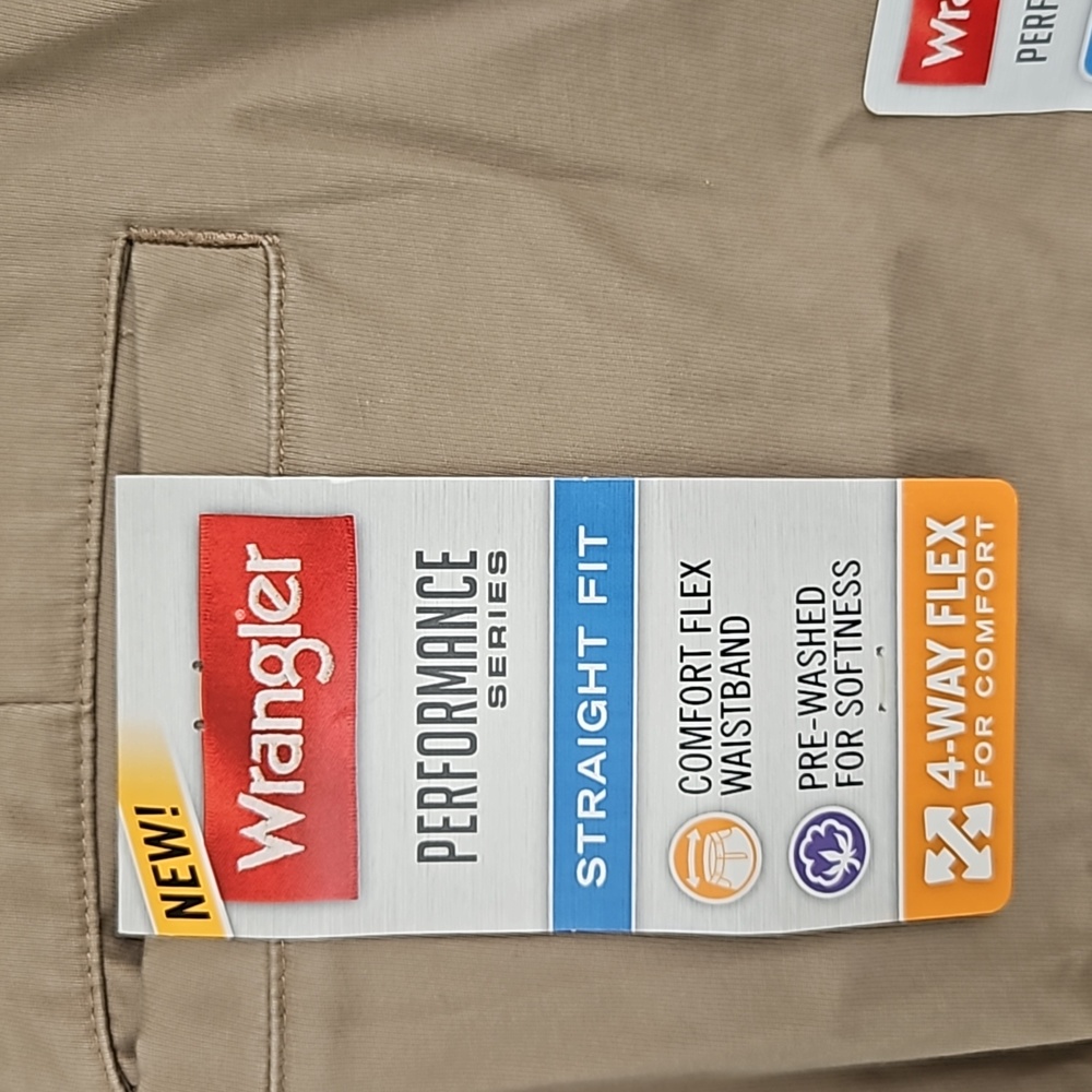 Wrangler Men's Performance Series Straight Leg Pants w/ Comfort Flex-size 40x32
